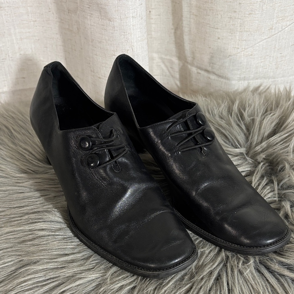 Sudini Black Italian Leather Women’s Shoes